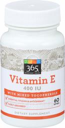 365 EVERYDAY VALUE Vitamin E 400 IU W Mixed Tocopherols, 60 CT