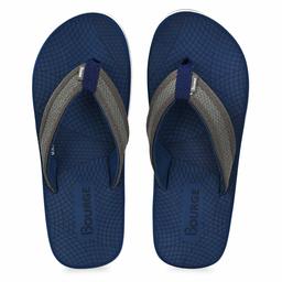 Bourge Men's Canton-55 Navy and Grey Flip Flops-10 UK (44 EU) (11 US) (Canton-55-10)