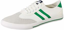 Amazon Brand - Symbol Men's White, Green Stripe Sneakers-8 UK/India (42 EU)(AZ-SH-05B)