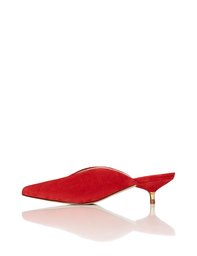 FIND Women's Mules with Pointed Toe and Kitten Heels, Red, 5 UK,23-03-02