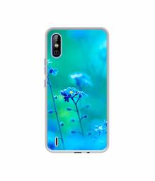 Amazon Brand - Solimo Designer Blue Flower UV Printed Soft Back Case Mobile Cover for Tecno Spark Go