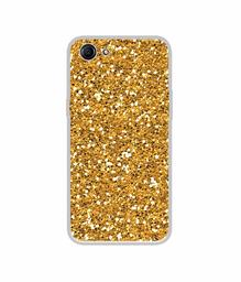 Amazon Brand - Solimo Designer Golden Sparkle UV Printed Soft Back Case Mobile Cover for Oppo A83