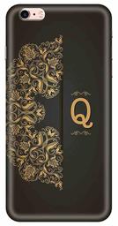 Amazon Brand - Solimo Designer Black Pattern Alphabet-Q 3D Printed Hard Back Case Mobile Cover for Apple iPhone 6s Plus