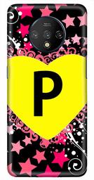 Amazon Brand - Solimo Designer Heart Pattern Alphabet-P 3D Printed Hard Back Case Mobile Cover for OnePlus 7T