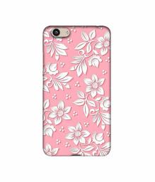 Amazon Brand - Solimo Designer White Flower Pattern 3D Printed Hard Back Case Mobile Cover for Vivo Y53