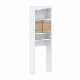 Marca Amazon - AmazonBasics - Móvel de casa de banho, 96 x 43,1 x 12 cm (C x L x A). Carvalho e branco