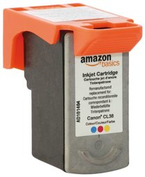 AmazonBasics RM-AZ-6310-00 - Cartucho de tinta recargable (equivalente a Canon CL-38), color cian, magenta y amarillo