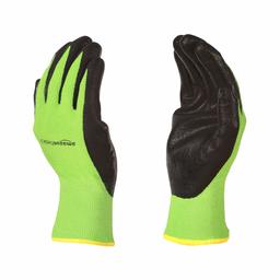 AmazonBasics Working and gardening Gloves with Touchscreen, Green, XL, 5-Pair