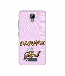 Amazon Brand - Solimo Designer Daddy's Girl in Glitter Pattern 3D Printed Hard Back Case Mobile Cover for Gionee P7 Max