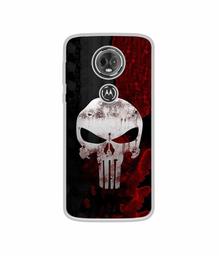 Amazon Brand - Solimo Designer Punisher Skull UV Printed Soft Back Case Mobile Cover for Motorola Moto E5 Plus