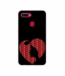 Amazon Brand - Solimo Designer Heart Shape Lady with Glitter 3D Printed Hard Back Case Mobile Cover for Oppo F9