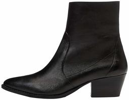 Amazon Brand - find. Unlined Western Leather Moccasin Boots, Black), US 6.5