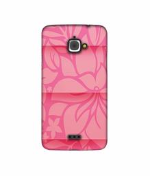 Amazon Brand - Solimo Designer Pink Flower Banch Print On Cloth 3D Printed Hard Back Case Mobile Cover for InFocus M350