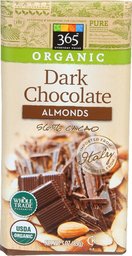 365 EVERYDAY VALUE Organic WTG Dark Chocolate Bar With Almonds, 3 OZ