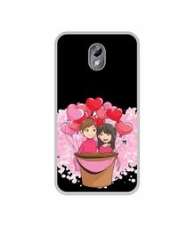 Amazon Brand - Solimo Designer Boy and Girl UV Printed Soft Back Case Mobile Cover for Comio C2 Lite