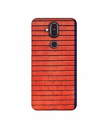 Amazon Brand - Solimo Designer Red and Purple Brick 3D Printed Hard Back Case Mobile Cover for Nokia 8.1