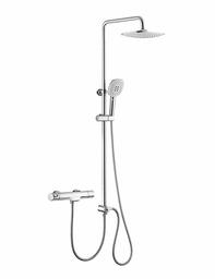 Umi. Essentials Thermostatic Shower System with Separable Shower Head - Mixer Shower Set - Shower Column with Rainshower Head, Hand Shower & Shower Rod