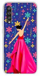 Amazon Brand - Solimo Designer Multicolor Girl Blue Flower Design Printed Soft Back Case Mobile Cover for Xiaomi Mi A3