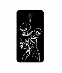 Amazon Brand - Solimo Designer Skull Flower 3D Printed Hard Back Case Mobile Cover for Micromax Canvas Nitro 4G E455