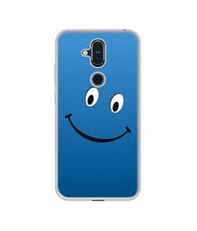 Amazon Brand - Solimo Designer Happy UV Printed Soft Back Case Mobile Cover for Nokia 8.1