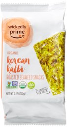 Amazon Brand - Wickedly Prime Organic Roasted Seaweed Snacks, Korean Kalbi, 0.17 Ounce