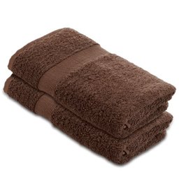 Pinzon - 550gsm Turkish Towel Set (Hand and Bath) - 100% Cotton - Espresso Brown, 2 Hand (50x100)