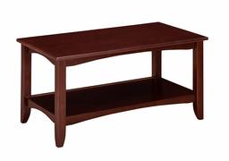 Amazon Brand – Ravenna Home Dora Classic Shelf Storage Wood Coffee Table, 37