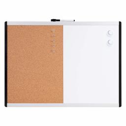 AmazonBasics Magnetisches Whiteboard, Doppel-Pinnwand, Kunststoff- / Aluminiumrahmen, trocken abwischbar, 43,2 x 58,4 cm