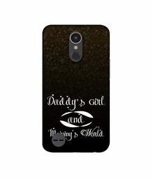 Amazon Brand - Solimo Designer Daddy's Girl and Mummy World UV Printed Soft Back Case Mobile Cover for LG K10 (2017)