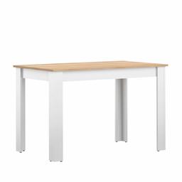 AmazonBasics - Mesa de comedor, 110 x 70 x 73.4 cm (largo x ancho x alto), roble y blanco