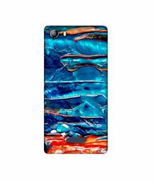 Amazon Brand - Solimo Designer Blue Oil Color 3D Printed Hard Back Case Mobile Cover for Micromax Canvas 5 E481