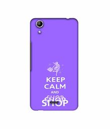 Amazon Brand - Solimo Designer Keep Calm and Shop 3D Printed Hard Back Case Mobile Cover for Micromax Canvas Selfie Lens Q345