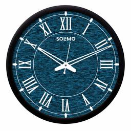 Amazon Brand - Solimo 12-inch Wall Clock - Desginer (Silent Movement, Black Frame), SC-1086