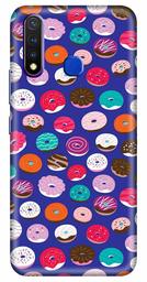 Amazon Brand - Solimo Designer Donuts Blue Pattern 3D Printed Hard Back Case Mobile Cover for Vivo Y19 / Vivo U20