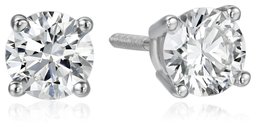 IGI Certified 18k White Gold Lab Created Diamond Stud Earrings (3/4 cttw, G-H Color, VS1-VS2 Clarity)