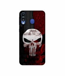 Amazon Brand - Solimo Designer Punisher Skull 3D Printed Hard Back Case Mobile Cover for Samsung Galaxy M21