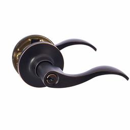 AmazonBasics Entry Door Lever - Wave - Oil Rubbed Bronze