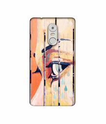 Amazon Brand - Solimo Designer Potrat On Wood 3D Printed Hard Back Case Mobile Cover for Lenovo K6 Note