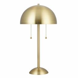 Amazon Brand – Rivet Modern Metal Dome-Shaped Table Lamp, LED Bulb Included, 21