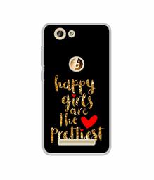 Amazon Brand - Solimo Designer Happy Girls are The Prettiest UV Printed Soft Back Case Mobile Cover for Gionee F103 Pro