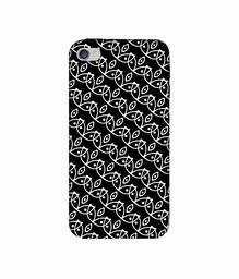 Amazon Brand - Solimo Designer White Pattern 3D Printed Hard Back Case Mobile Cover for Apple iPhone 4 / 4S