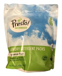 Presto! Biobased Laundry Detergent Packs, Fragrance Free, 90 Loads (2-pack, 45 each)