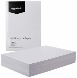 AmazonBasics 75 GSM A4 Multi-purpose Copier Paper (1 Ream, 500 sheets)