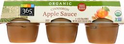 365 Everyday Value, Organic Apple Sauce, Cinnamon (6 - 4 oz bowls), 24 oz