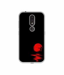 Amazon Brand - Solimo Designer Red Moon UV Printed Soft Back Case Mobile Cover for Nokia 4.2