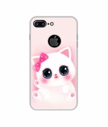 Amazon Brand - Solimo Designer Babby Kitty UV Printed Soft Back Case Mobile Cover for Apple iPhone 7 Plus (Logo Cut)