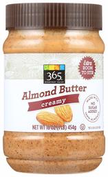 365 Everyday Value, Almond Butter, Creamy, 16 oz