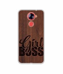 Amazon Brand - Solimo Designer Girl Boss On Wood UV Printed Soft Back Case Mobile Cover for Comio X1