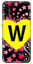 Amazon Brand - Solimo Designer Heart Pattern Alphabet-W 3D Printed Hard Back Case Mobile Cover for Samsung Galaxy A50s