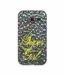 Amazon Brand - Solimo Designer Super Girl On Foil 3D Printed Hard Back Case Mobile Cover for Samsung Galaxy Core Prime